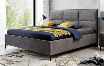 Produktbild von Casa Padrino Luxus Doppelbett Grau / Schwarz - Verschiedene Größen - Modernes Massivholz Bett mit Kopfteil - Moderne Schlafzimmer Möbel - Luxus Kollektion