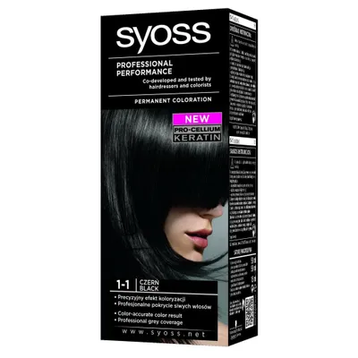 Imagen del producto de Schwarzkopf Syoss, tinte para el cabello, color , número 1-1, 1op.