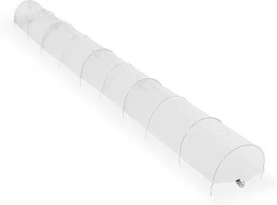 Image de Tunnel de culture de 7 m en PVC transparent avec 10 arceaux pour les légumes