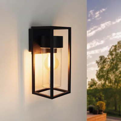 Produktbild von Ledvion Wandleuchte IP44 15W E27 schwarz dimmbar