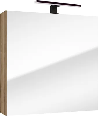 Produktbild von Spiegelschrank 60 cm Eiche mit LED Beleuchtung RIVA-107