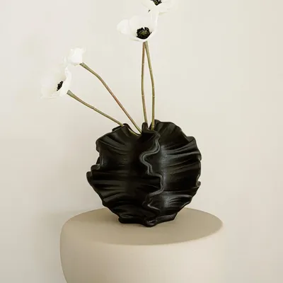 Produktbild von Indore Home – Korallenvase M – Keramikvase – Deko-Accessoires – Schwarz