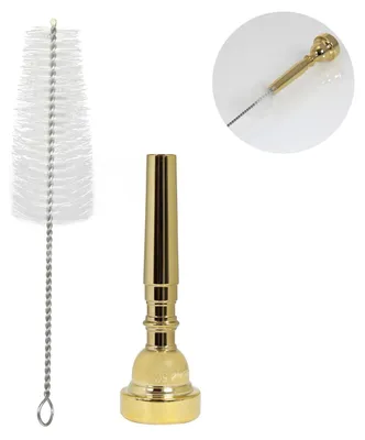 Imagen del producto de Boquilla para trompeta de metal chapado en oro, modelo 5C, ideal para principiantes y profesionales