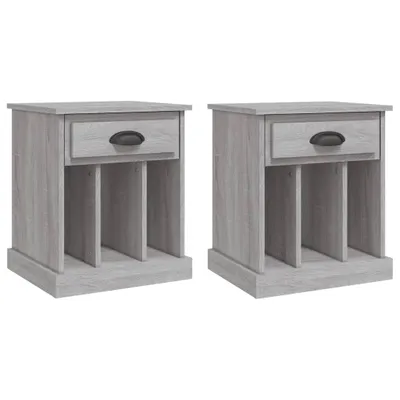 Produktbild von Nachttische 2 Stk. Grau Sonoma 43x36x50 cm