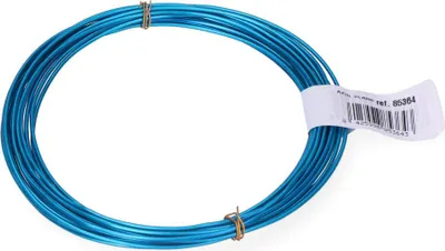 Produktbild von Pack 1 Stück Aluminiumdrahtrolle 1,5 mm 5 m Hellblau