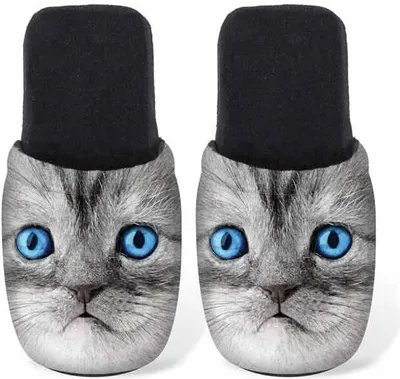 Produktbild von Betz Hausschuhe Pantoffel Pantolette Slipper Sie und Ihn Katze Jersey Gr. M / L Größe - L