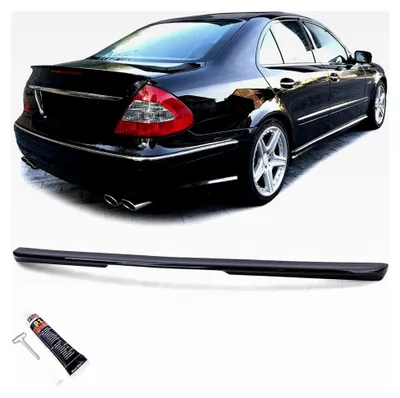 Produktbild von Sport Heckspoiler Lippe Schwarz Glanz mit ABE für Mercedes E W211 Limousine 03-08