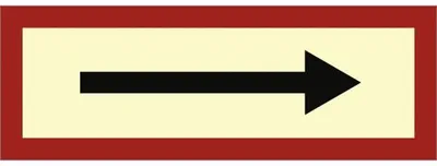 Produktbild von Dreifke® Aufkleber Richtungspfeil, Folie, langnachleuchtend, 160-mcd, 297x105 mm