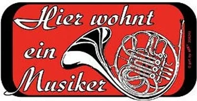 Produktbild von Hinweisschild - Türschild - Hier wohnt ein Musiker - 308245