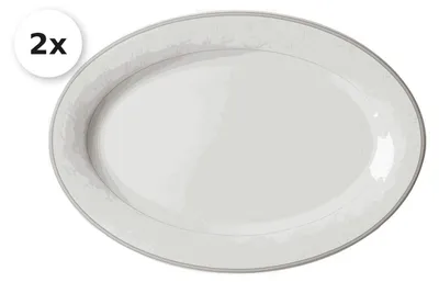Produktbild von Servierplatte 32cm oval 2er Set Isabella