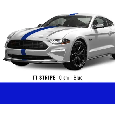 Immagine prodotto di Nastro adesivo a strisce per auto TT blu 10 cm x 10 mt