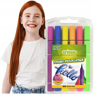 Produktbild von CRICCO Pinselstifte, 12 Farben, Hochwertig für Kinder