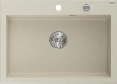 Produktbild von Mexen Elix Granitspüle 1-Becken 700 x 500 mm, beige, Chrom-Siphon - 6526701005-69