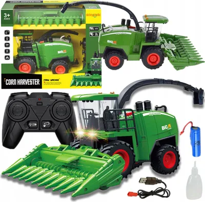 Immagine prodotto di Lolex | Mietitrebbia RC - 1:24 - Realistico con luci, suoni e vapore - Giocattolo per bambini