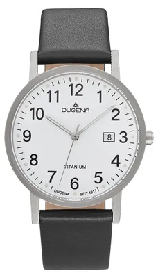 Produktbild von Dugena 4460999 Herren-Armbanduhr, Titan-Gehäuse, Leder-Armband
