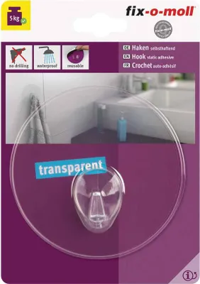 Produktbild von Haken rund 100mm transparent fix-o-moll