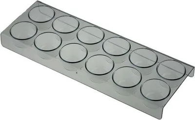 Zdjęcie produktu dla Pojemnik na jajka do lodówki – długość 28 cm – szerokość 10 cm – wysokość 25 cm – średnica 4 cm