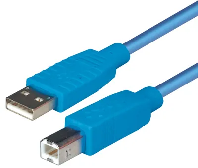 Immagine prodotto di Cavo di collegamento Transmedia; connettore USB tipo A a connettore USB tipo B, blu, 3,0 m, C 142-3 B