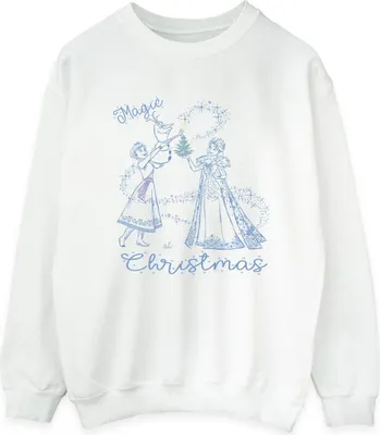 Produktbild von Disney - "Frozen Magic Christmas" Sweatshirt für Damen BI19137 (S) (Weiß)