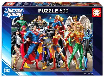 Zdjęcie produktu dla Puzzle 500 Liga Sprawiedliwości 112827