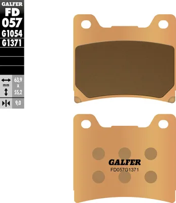 Produktbild von Bremsbeläge Kh88 Gesintert Metallic (Gold) Strasse