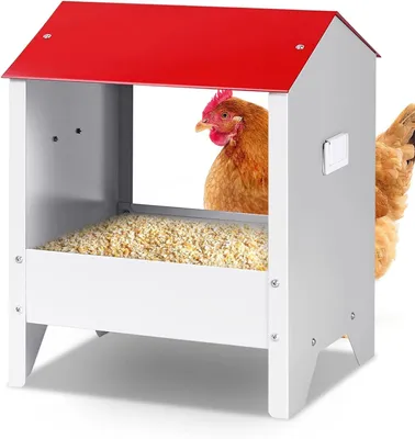 Immagine prodotto di Stazione per l'alimentazione delle galline zincata, con tetto