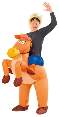 Immagine prodotto di Costume da cowboy gonfiabile, adatto a persone alte da 160 a 190 cm, realizzato in poliestere, ideale per il Carnevale