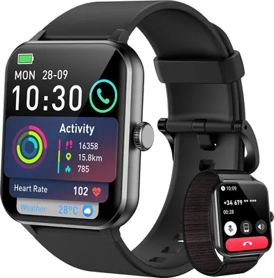Produktbild von Blackview SmartWatch Männer Frauen Telefonfunktion (make / empfangen Anrufe) Nachrichtenerinnerung, Sportbeobachtungsmodi, Fitness -Uhr, Herzfrequenzs