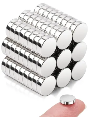 Image de 80 aimants puissants de 8 x 3 mm, pour tableaux magnétiques, réfrigérateurs et projets de bricolage.