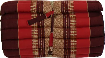 Immagine prodotto di Tappetino Thai Asianliving arrotolabile con imbottitura in kapok 190x50x4.5cm rosso bordeaux Cuscino Thai da meditazione materassino kapok 301-P08