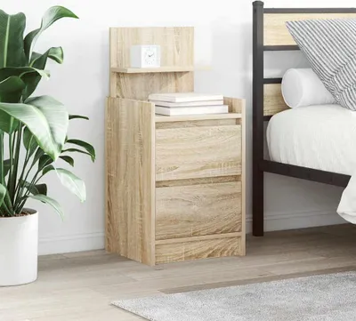 Zdjęcie produktu dla vidaXL Szafki nocne z 2 szufladami 2 szt. dąb sonoma 38x34x80 cm