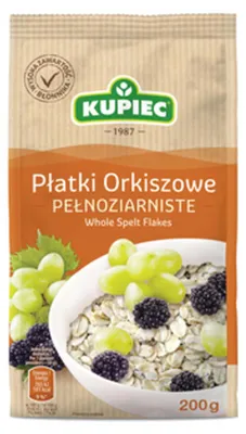Obrázok produktu pre Płatki orkiszowe Kupiec 200 g