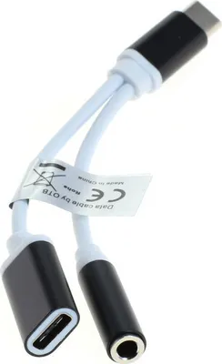 Produktbild von OTB 2in1 Audio-Adapter - USB Type C (USB-C) auf 3,5mm Stereo - Kabel und Ladeanschluss