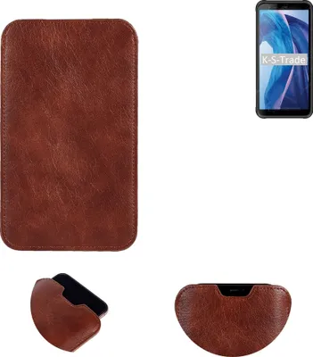 Produktbild von K-S-Trade Schutzhülle Handyhülle kompatibel mit Blackview BV6300 Handytasche Kunstleder Sleeve in braun