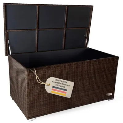 Produktbild von Auflagenbox Venezia 146x83x80 cm rostfrei, belüftet, Deckel als Tischplatte