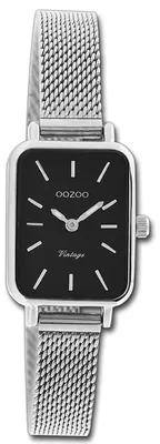 Productafbeelding van Oozoo dameshorloge, Vintage serie, zilverkleurig, metalen meshband, quartz, analoog, model D3UOC20267