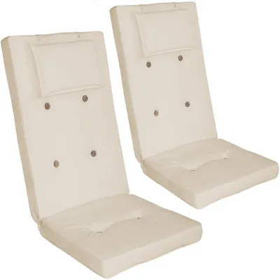 Produktbild von DETEX Stuhlauflagen Hochlehner 2er-Set, 118x45cm, Creme