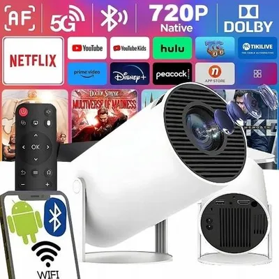 Produktbild von Projektor Hy300 Pro 2025 4K Wifi Smart Tv Android 11, 130 Zoll, Bluetooth