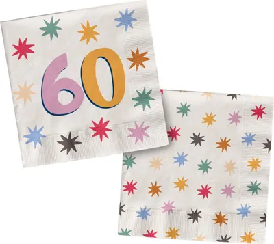 Produktbild von 20 Servietten Happy Birthday Starbust 60