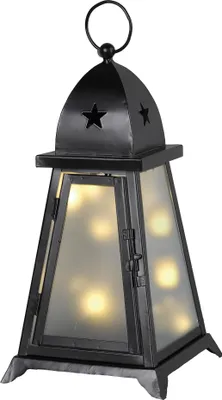 Produktbild von Best Season LED-Gartenlaterne "Fyris" schwarz ca. 38 x 20 cm, 10 warm white LED, outdoor, 861-02