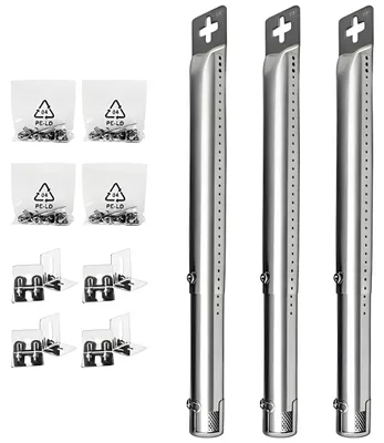 Image de Ensemble de 3 brûleurs universels pour barbecue au gaz, en acier inoxydable