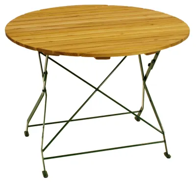 Produktbild von Klapptisch Holztisch Gartentisch Tisch, rund, Gestell dunkel Grün 100 cm