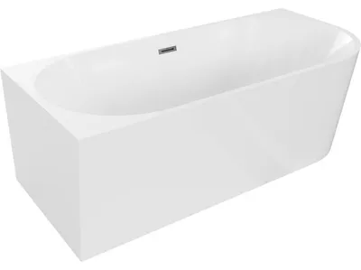 Obrázek produktu pro Mexen Mia volně stojící rohová vana levá 140 x 75 cm, bílá, přepad gun metal - 52691407500L-95