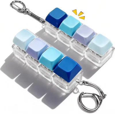 Produktbild von 2 Stück Tastatur Fidget Spielzeug, Fidget Toys Erwachsene, Stressabbau Erwachsene, Tastatur Fidget Toy, Fidget Toy Set, Tastatur Schlüsselanhänger