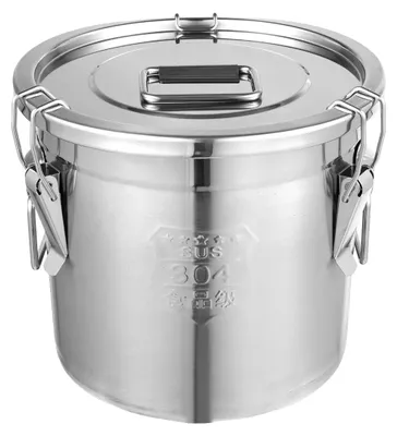 Image de Récipient de conservation des aliments, couvercle hermétique, acier inoxydable durable, couleur argent