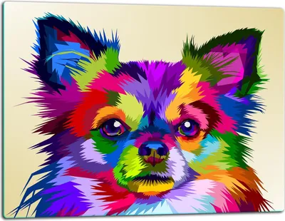 Produktbild von Glasschneidebrett Herdabdeckplatte Glaskeramikkochfeld Universal 52x40 cm Hund