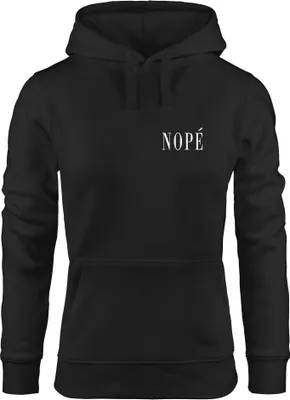 Produktbild von Kapuzen-Pullover Damen Nope Hoodie Moonworks® schwarz XL