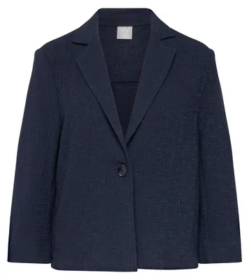 Produktbild von Rabe Blazer Dunkelblau 42 mit Reverskragen und 3/4-Ärmeln, strukturierte Oberfläche