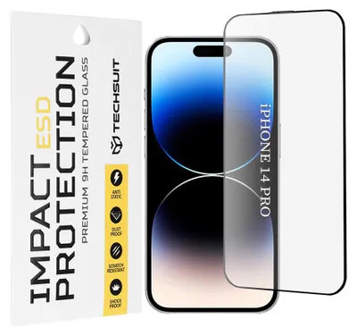 Obrázek produktu pro Techsuit – ESD ochranné tvrzené sklo pro iPhone 14 Pro – černé