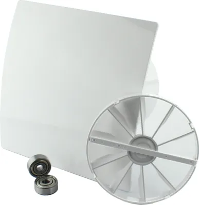 Produktbild von Badlüfter Lüfter Badventilator Venilator Wandlüfter Rückstauklappe Ø 125 mm Standard Hochglanz weiß